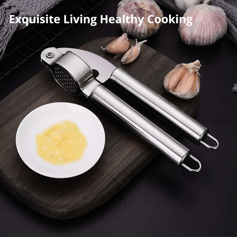 Manual Garlic Press - 1pc Stainless Steel Garlic Press Household