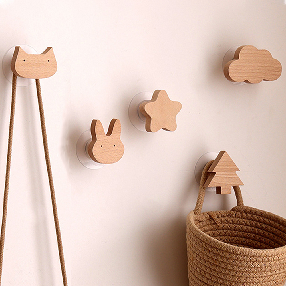 Kitchen Room Gadgets - 1pcs Animal Wooden Hooks Cute Room