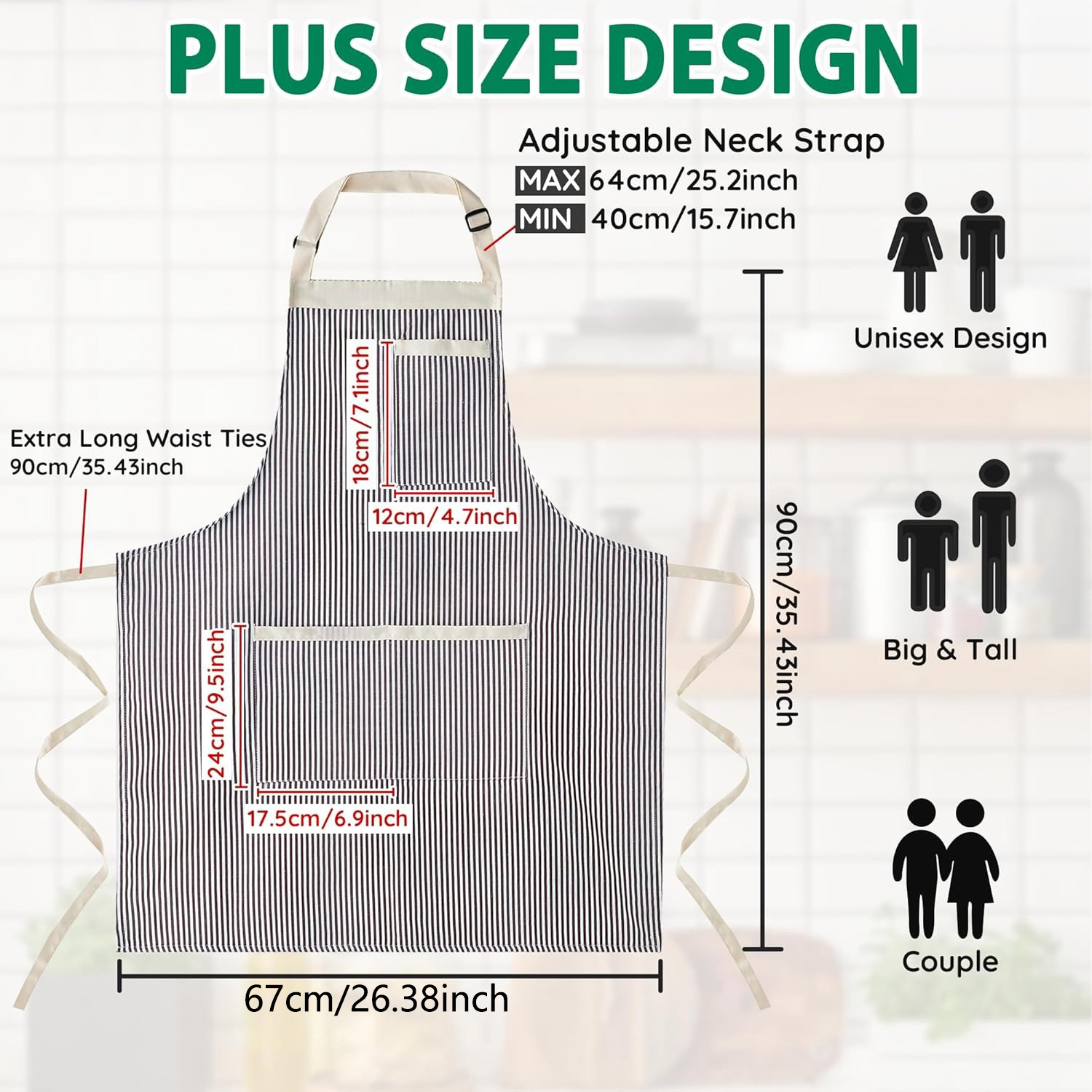 plus size 89cm Adjustable Apro - Korean Kitchen Gadgets incelemesi ve fiyatı