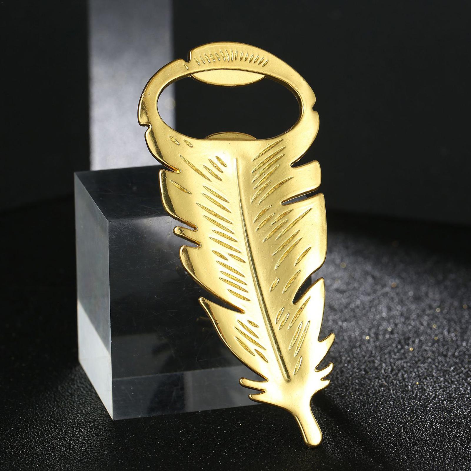 Beer Bottle Opener Gold Feathe - Kitchen Gadgets Dropshipping incelemesi ve fiyatı