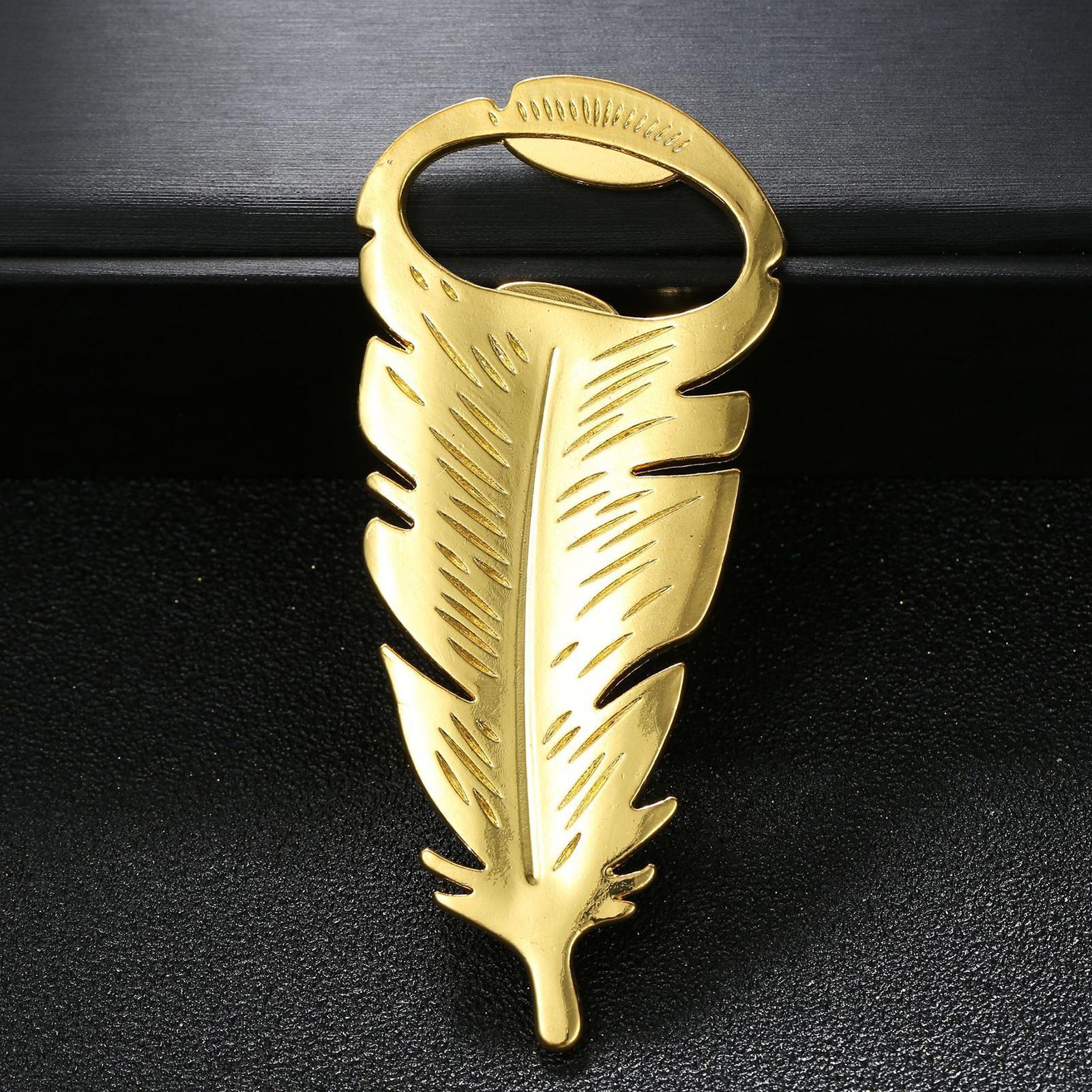 Beer Bottle Opener Gold Feathe - Kitchen Gadgets Dropshipping incelemesi ve fiyatı