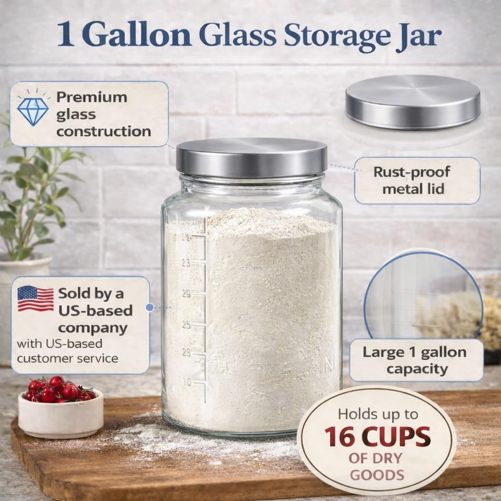 Extra Large    Jar - 1 Gallon  - Food Storage Containers incelemesi ve fiyatı