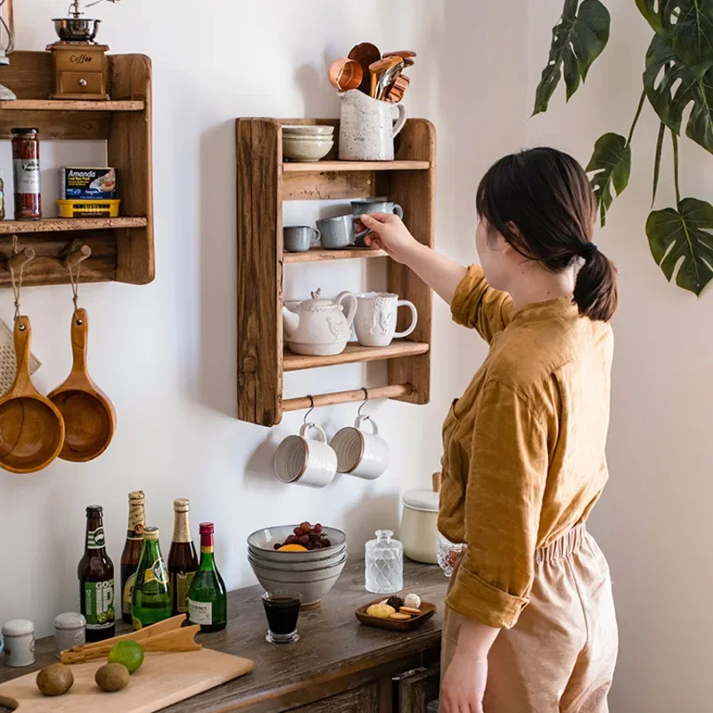 Natural Old Wood Wall Cabinet  - Kitchen Room Gadgets incelemesi ve fiyatı