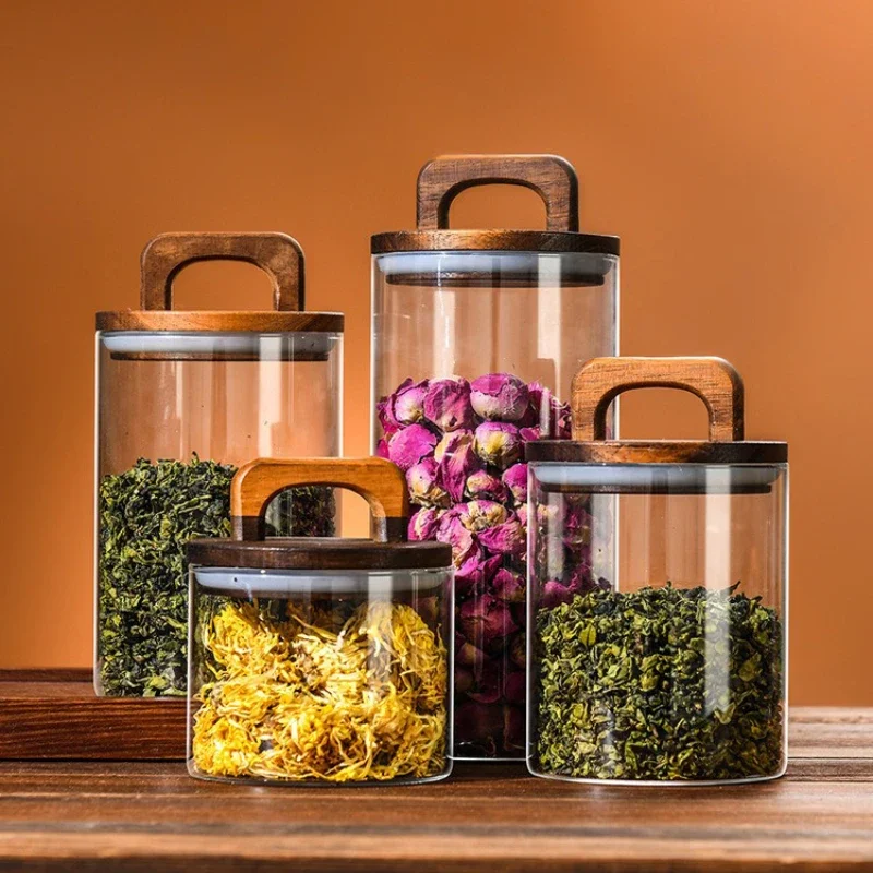 Clear Glass Jar with Bamboo Li - Korean Kitchen Gadgets incelemesi ve fiyatı