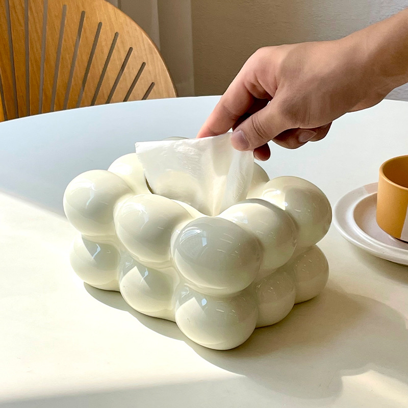 Light Luxury Tissue Box Cerami - Kitchen Room Gadgets incelemesi ve fiyatı