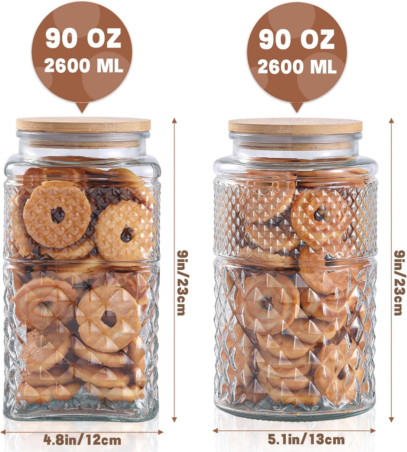 0.7Gallon/2600ml Glass Cookie  - Food Storage Containers incelemesi ve fiyatı