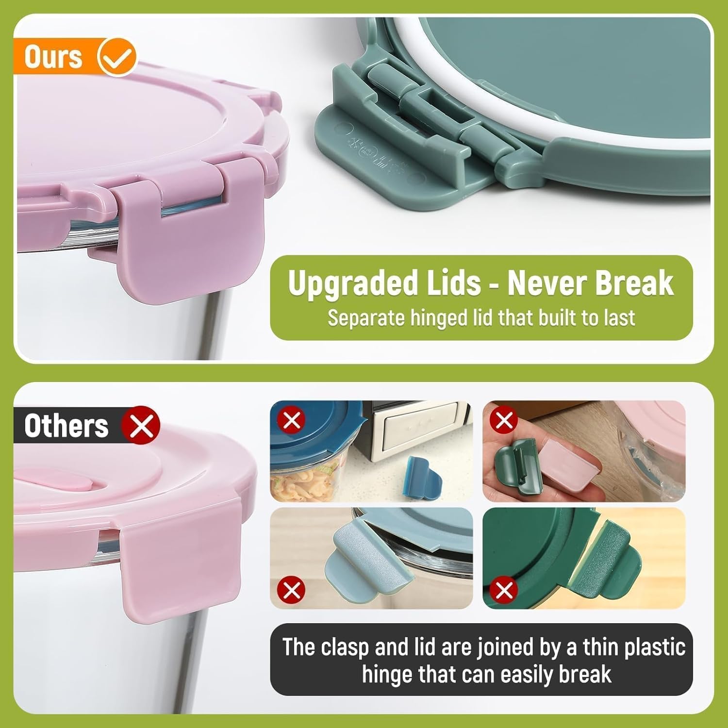 [UPGRADED LID] 6 Sets 3 Cup/24 - Food Storage Containers incelemesi ve fiyatı
