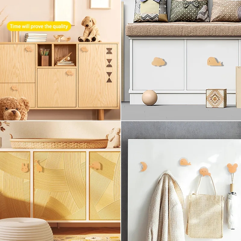 1pcs Animal Wooden Hooks Cute  - Kitchen Room Gadgets incelemesi ve fiyatı