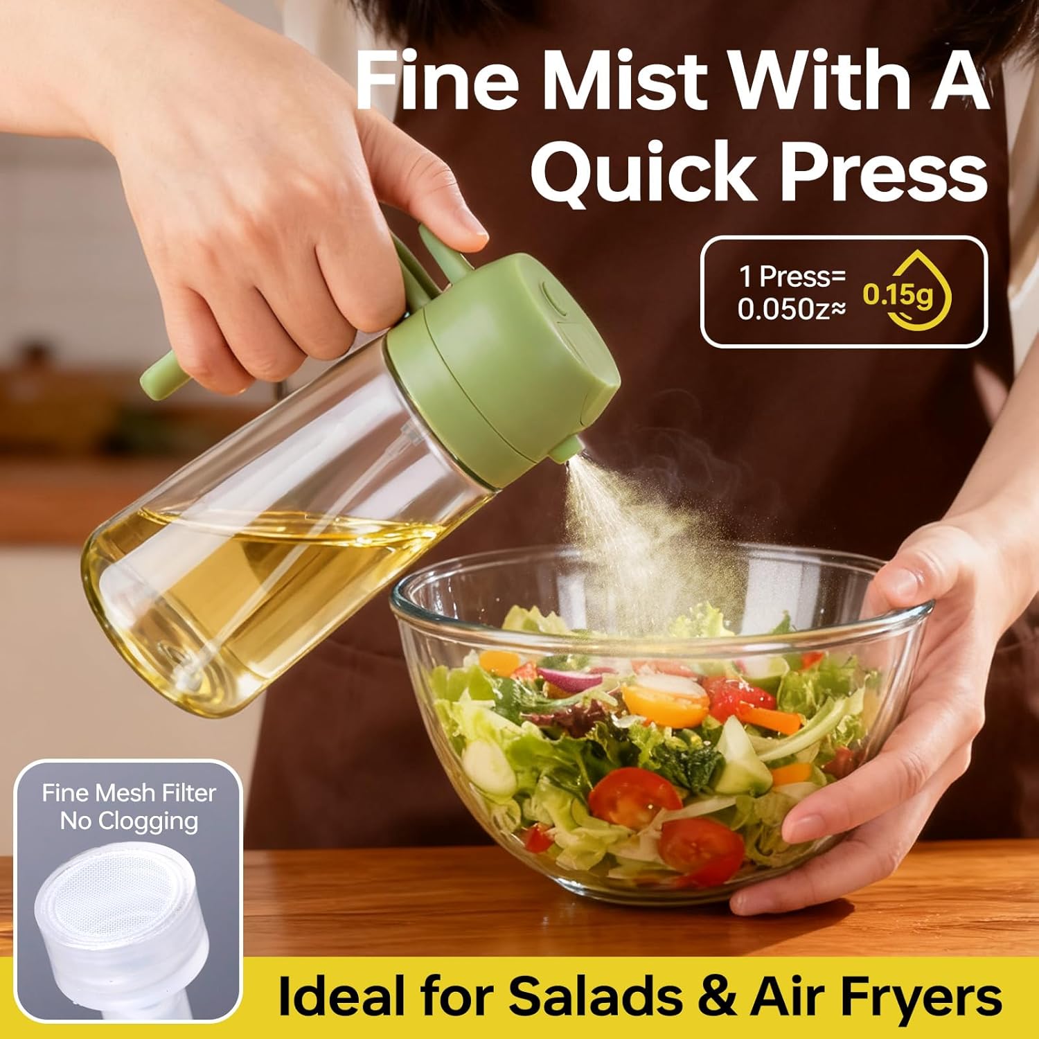2Pcs Glass Oil Sprayer for Coo - Kitchen Gadgets Green incelemesi ve fiyatı